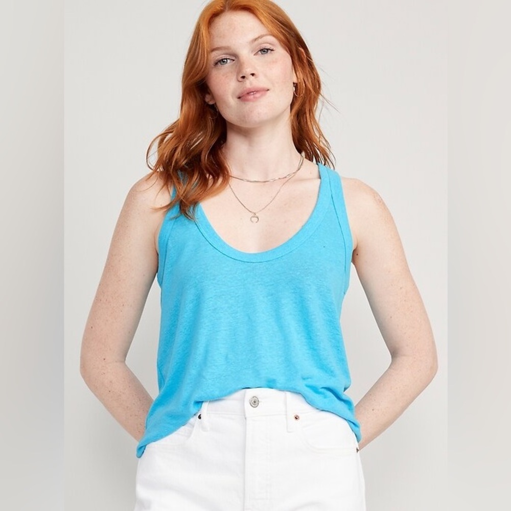 Old Navy Everywear Bright Teal Blue Women's Tank Top Medium